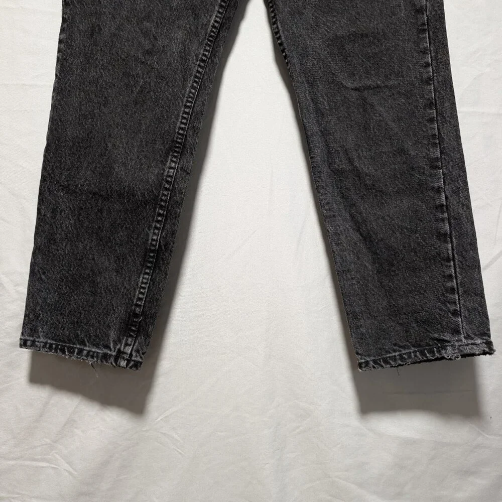 ZARA Women's VTG Style Black Acid Wash High Rise Mom Jeans Tapered Leg‎ Size 6